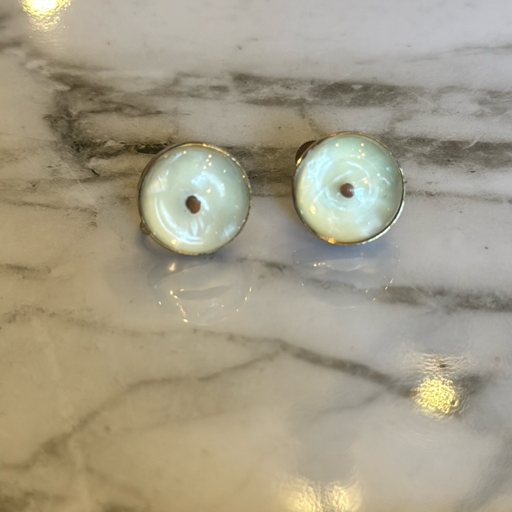 Vintage Coro Signed Mustard Seed Screw Back Earrings
